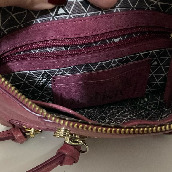 Botkier Burgandy Leather Crossbody, Wristlet Bag - Picture 8 of 10